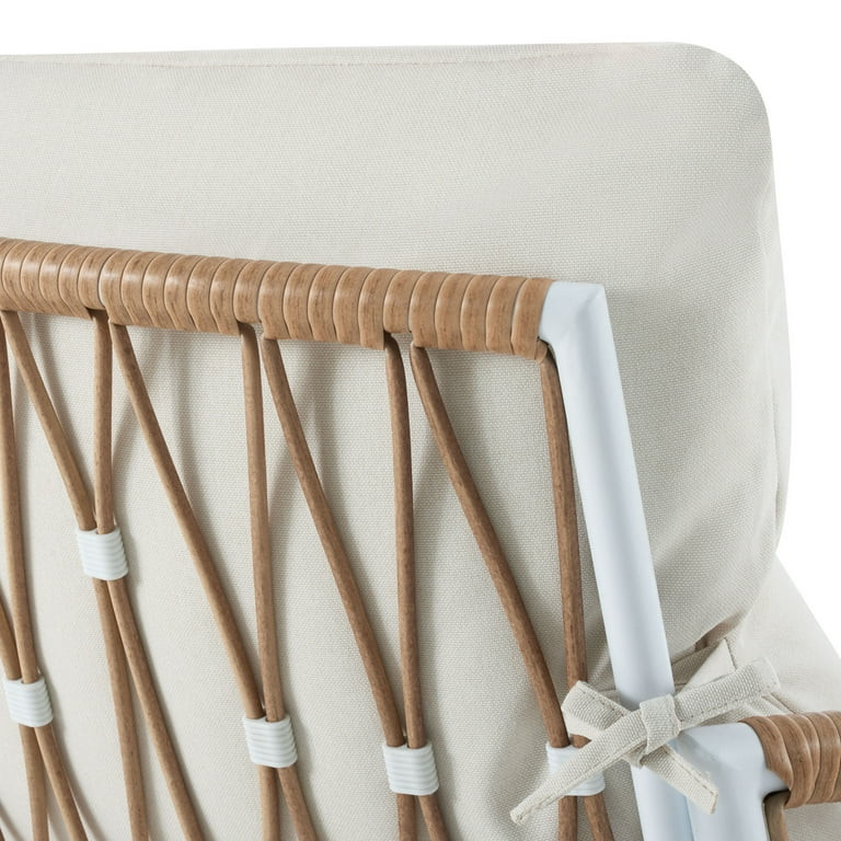 Better Homes & Gardens Lilah Outdoor Wicker Loveseat, White | Walmart (US)