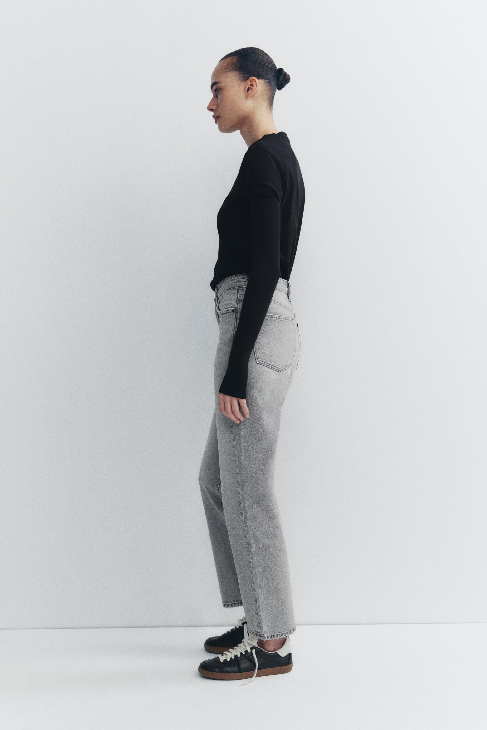 HIGH-WAISTED TRF MOM FIT JEANS | Zara US