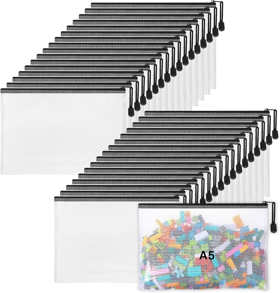 Jetec 32 Pcs Mesh Zipper Bags Toy Storage Bags Bikini Organizer Bags Waterproof Zipper Pouch Reus... | Amazon (US)