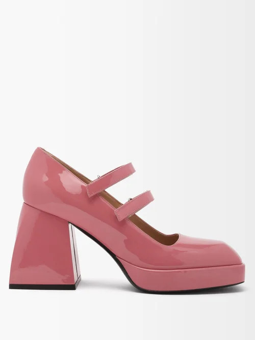 Nodaleto - Bulla Babies Patent-leather Mary Jane Pumps - Womens - Pink | Matches (US)