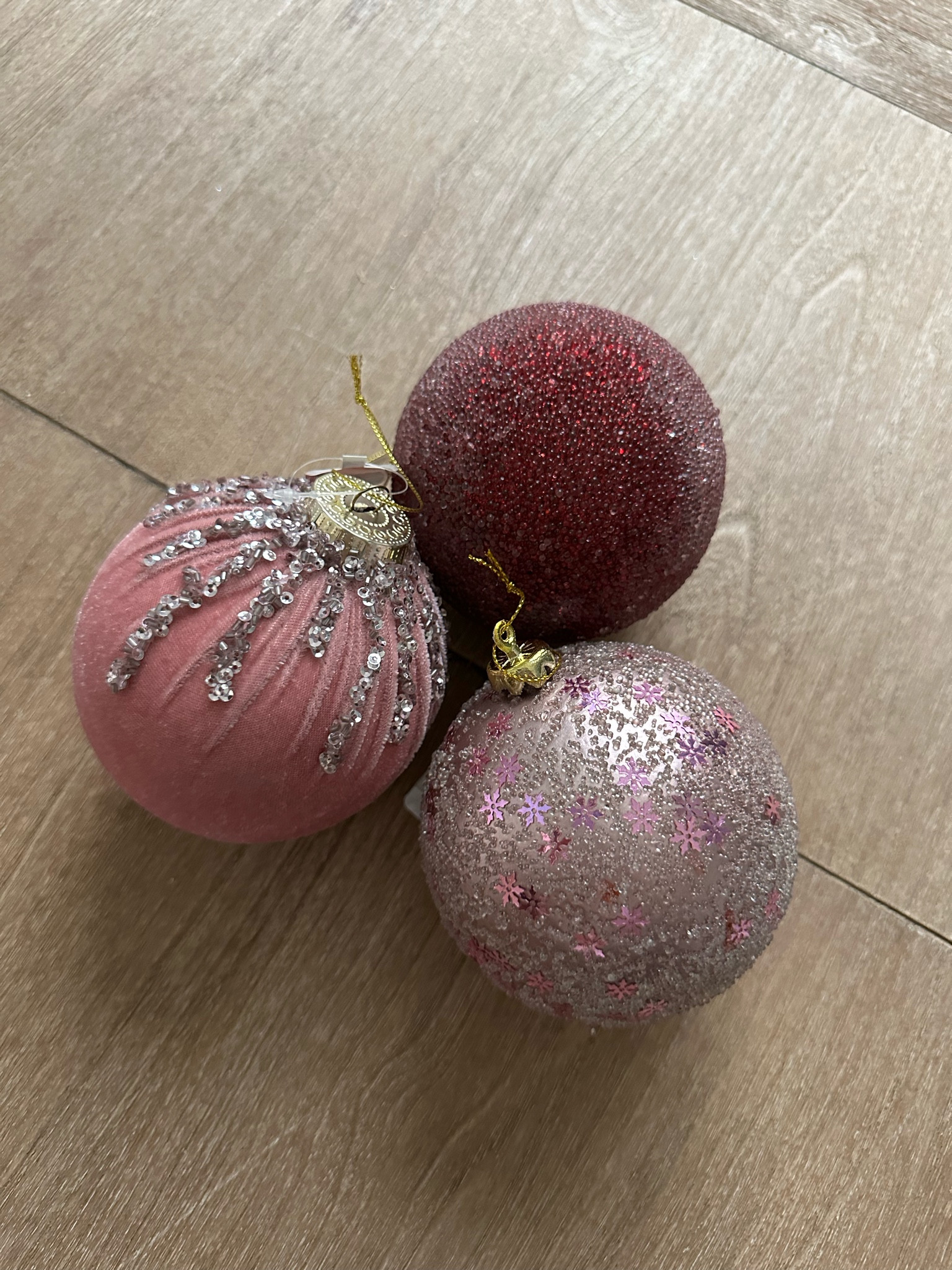 Muave and burgundy tree ornaments 

#LTKHome #LTKHoliday
