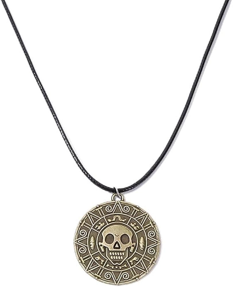 XAM Pirate Skeleton Coin Pendant Necklace Halloween Costume Jewelry Accessory for Men and Women V... | Amazon (US)