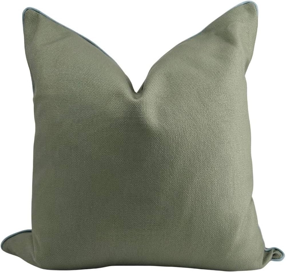 Grandmillennial Pillow Cover Greenwich Throw Pillow 20 x 20 Green Pillow Cover for Fall | Amazon (US)