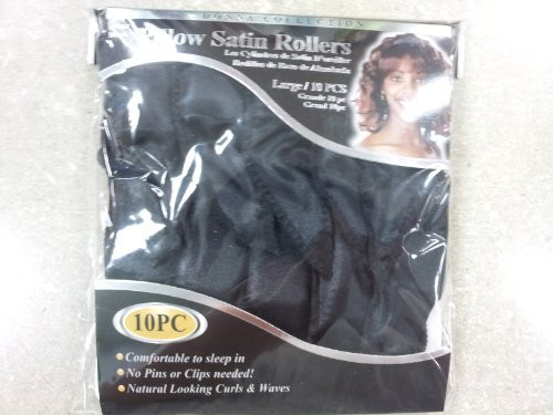 Donna Collection Pillow Satin Rollers, Black | Amazon (US)