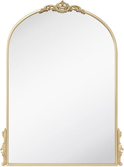 Hobby Lobby Home Decor Carved Elegant Gold Arch & Flourish Wall Mirror for Vanities, Living Rooms... | Amazon (US)