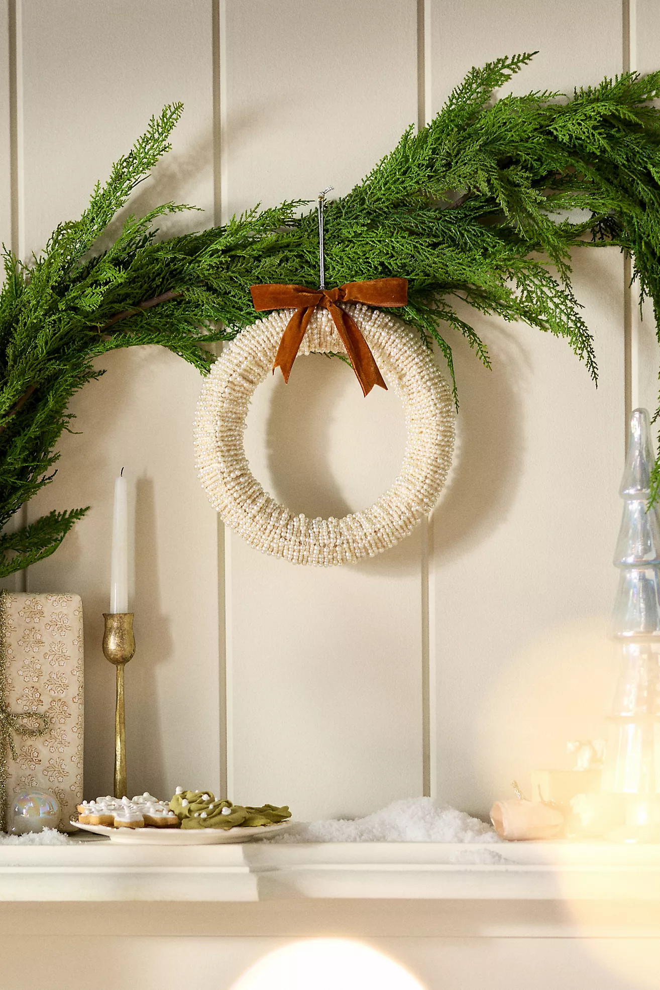 Pearl Bow Wreath | Anthropologie (US)