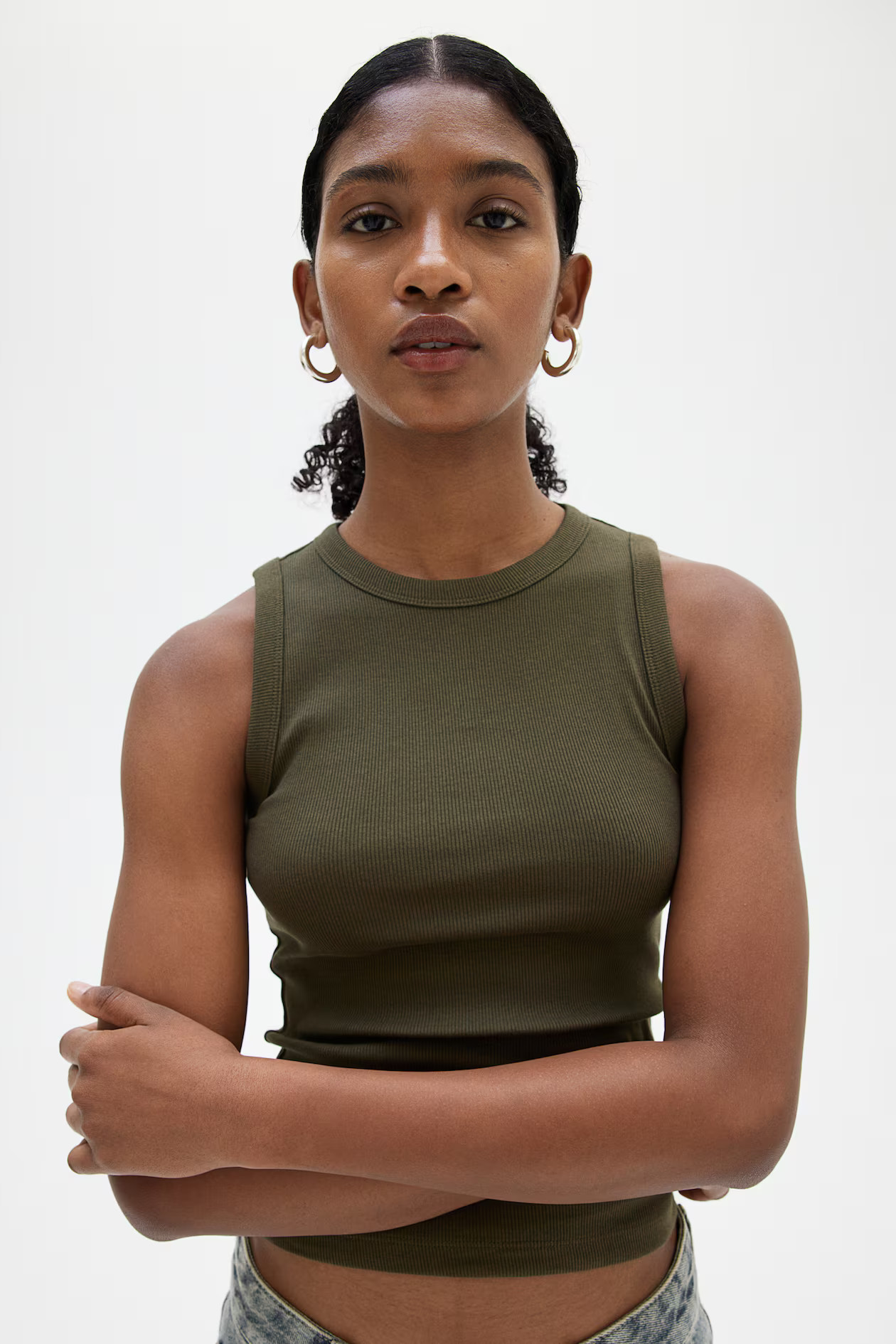 Ribbed vest top | H&M (UK, MY, IN, SG, PH, TW, HK)