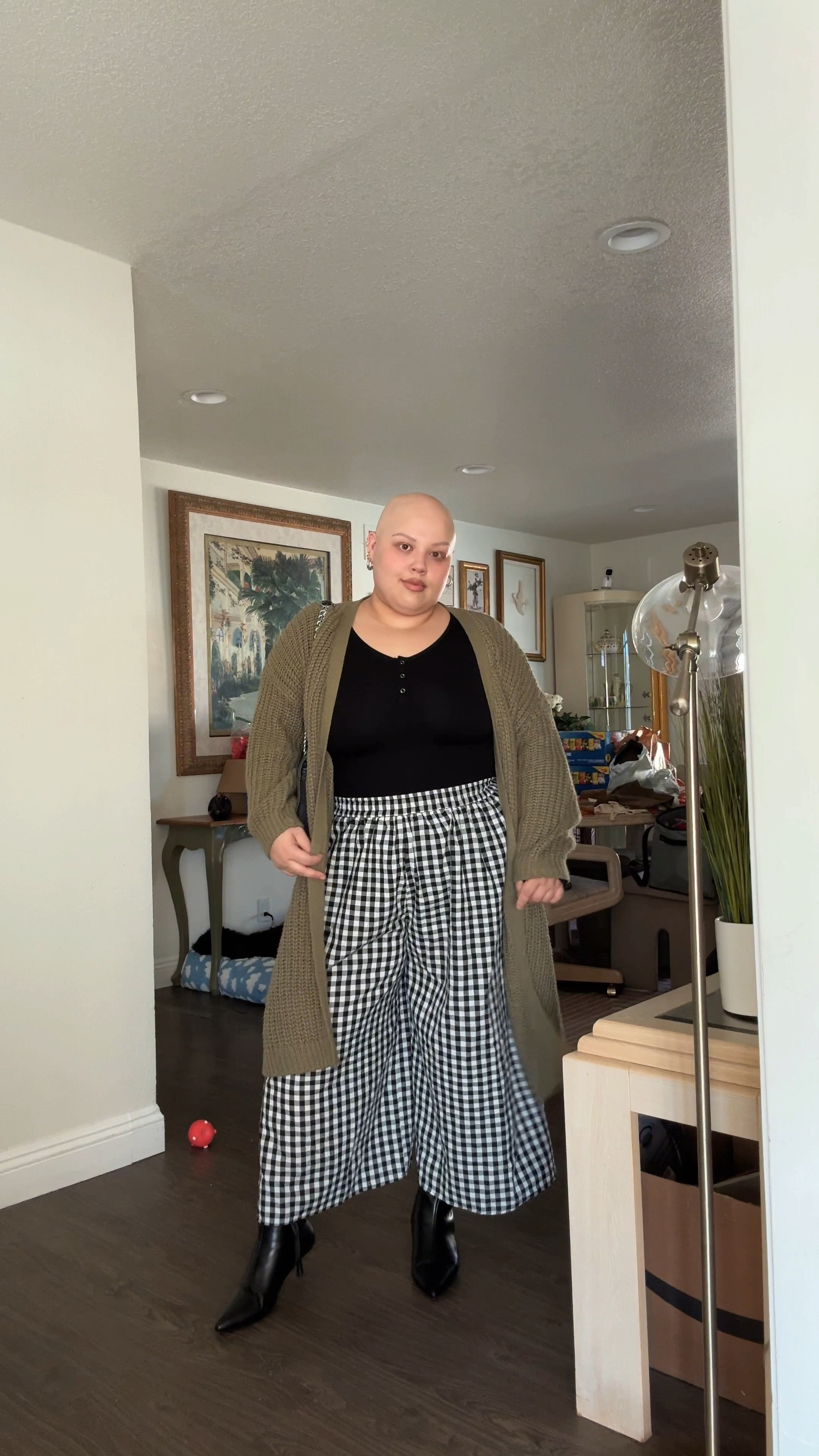 pants // size XXL
bodysuit // size XL/XXL 
the boots are true to size! I’m wearing a 9.5 wide 👢

the cardigan is old from Asos so I linked some other options xx

#LTKHoliday #LTKSeasonal #LTKPlusSize