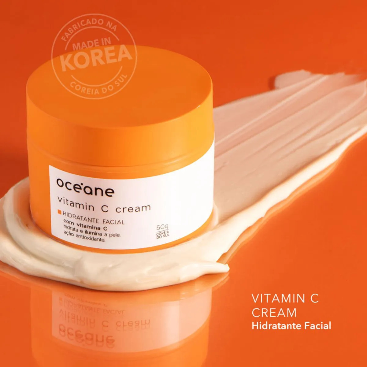 Creme Hidratante Facial com Vitamina C 50g | Océane - Maquiagens e cosméticos Océane: Pincéis... | Oceane (BR)