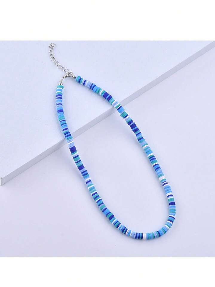 1PC Bohemian Summer Color Beaded Simple Necklace | SHEIN