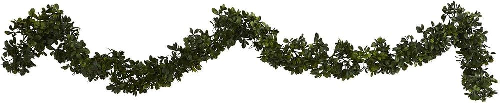 Nearly Natural 6ft. Boxwood Artificial Garland (Indoor/Outdoor), Set of 4 | Amazon (US)