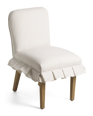 18.5x33.5 Short Pleated Skirt Dining Chair | Polyester | Marshalls