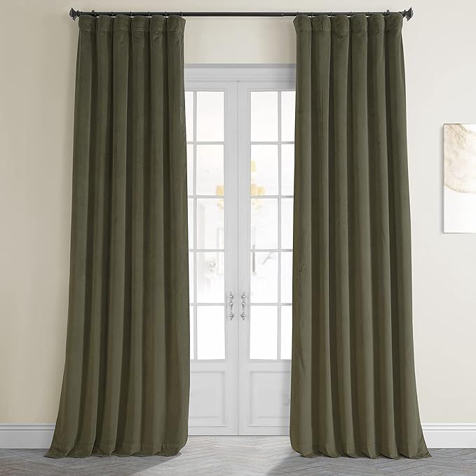 HPD Half Price Drapes Signature Velvet Blackout Curtains For Bedroom 50 X 96 (1 Panel), VPCH-1906... | Amazon (US)