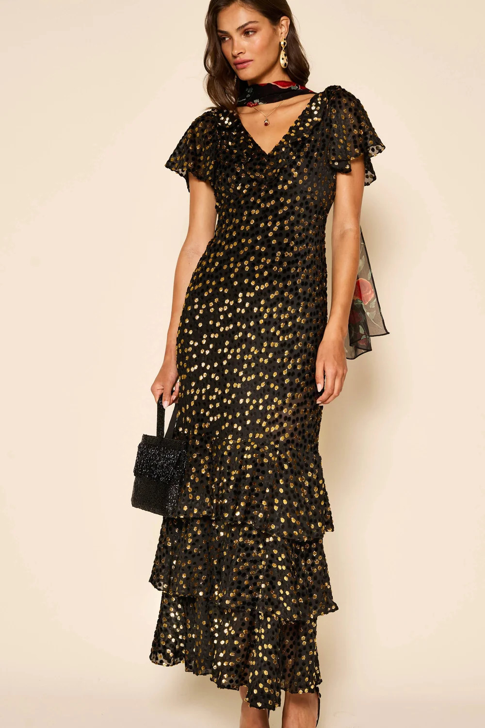 Amelle - Scatter Devore Gold | Rixo