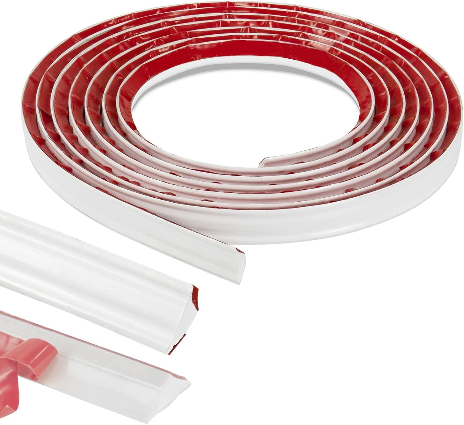 NeatiEase Flexible Trim Caulk Strip, Peel and Stick Trim for Molding, Tile Edge, Ceiling, Wall Corner, Baseboard, Floor(White) | Amazon (US)