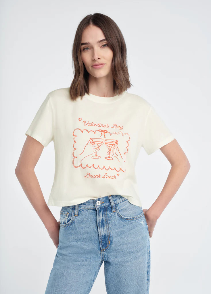 THE CROPPED DRUNK LUNCH TEE | Favorite Daughter
