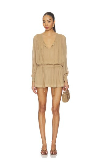 Sunbeam Mini Dress in Tannin | Revolve Clothing (Global)