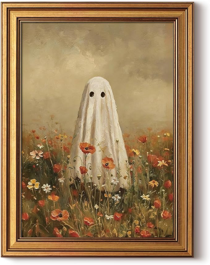 InSimSea Gold Framed Fall Wall Art, Halloween Ghosts Field Prints, 12x16in | Amazon (US)
