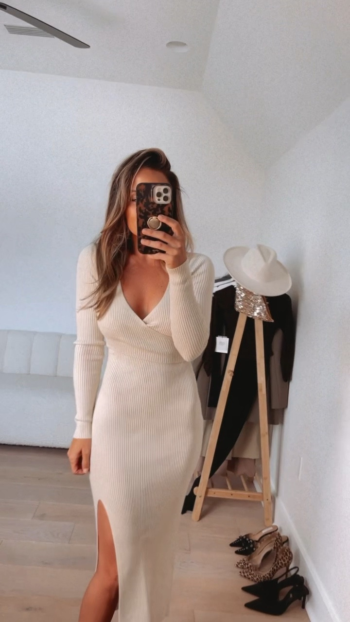 Long sleeve best sale midi sweater dress