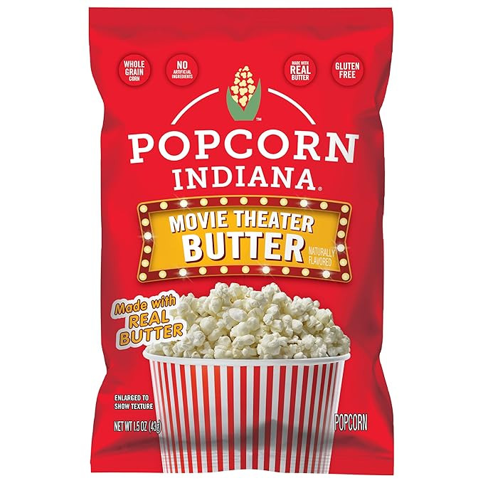 Amazon.com: Popcorn Indiana Movie Theater Butter, King Size Single Bag, 1.5 Oz | Amazon (US)
