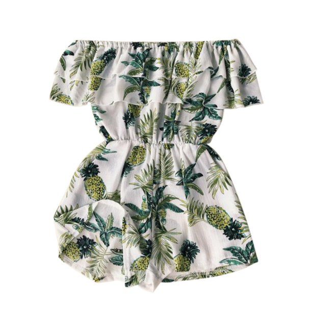 OUMY Women Off Shoulder Floral Playsuit Romper Jumpsuit Shorts | Walmart (US)