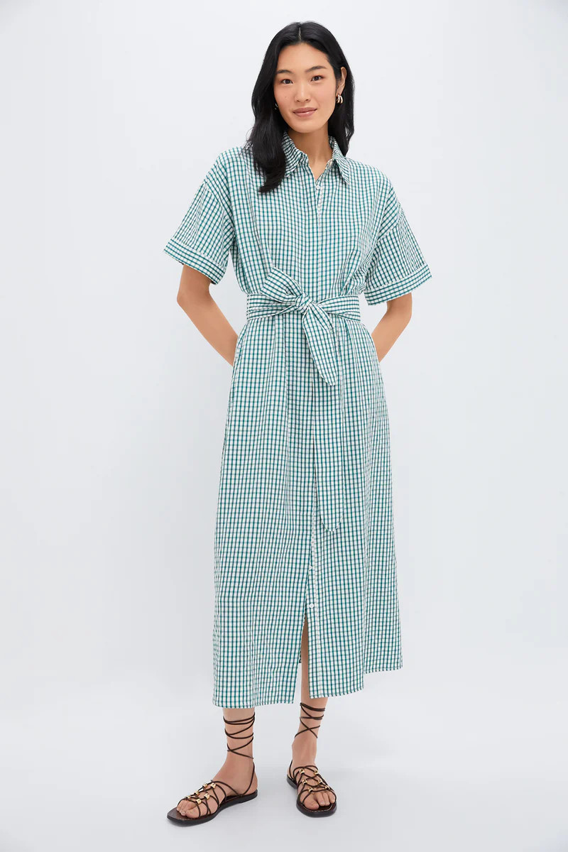 Green Gingham Seersucker Zacara Dress | Tuckernuck (US)