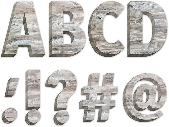 Creative Teaching Press Rustic Wood 6" Designer Letters (Decorate Party Signs, Hallways, Doors, R... | Amazon (US)