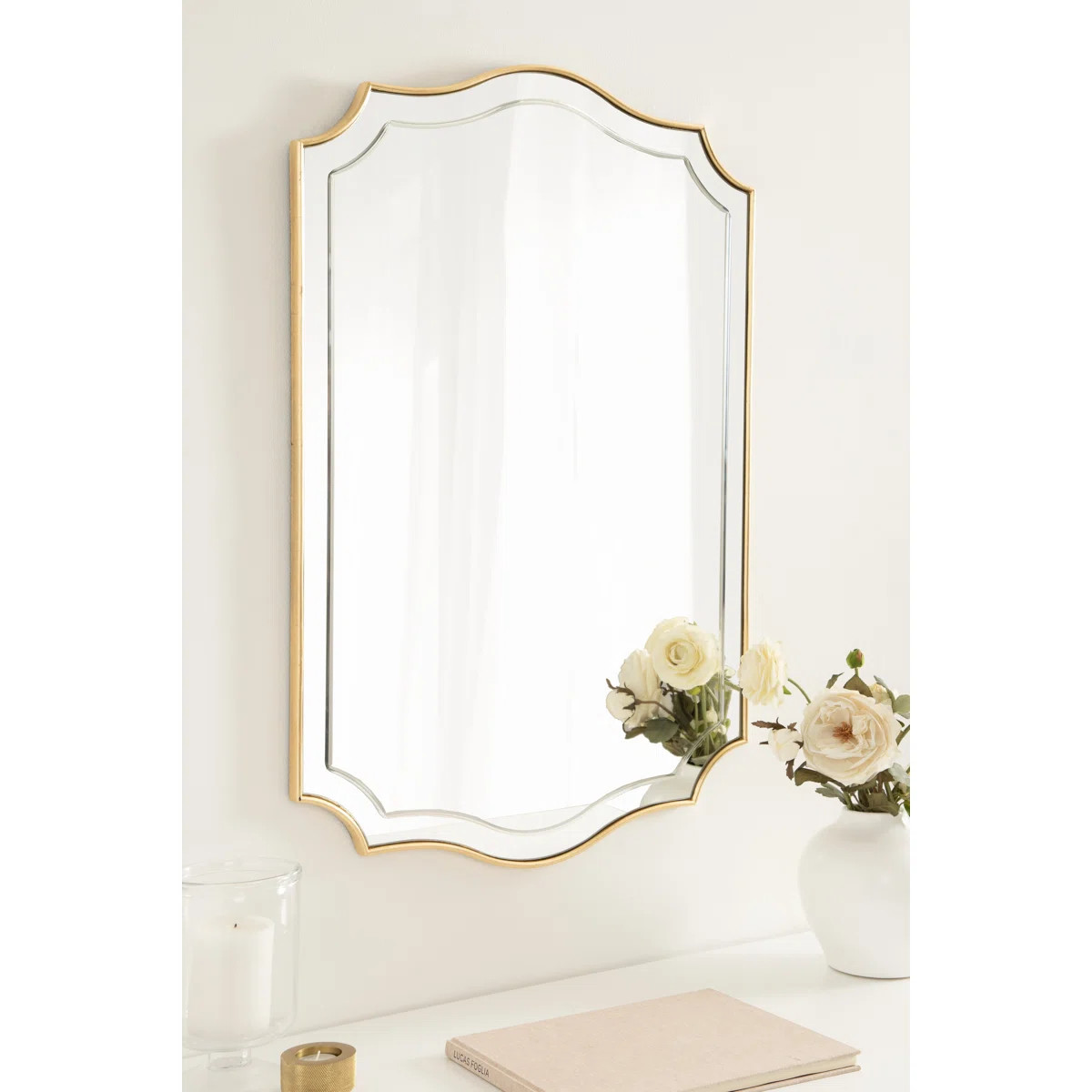 Lark Manor™ Koeppe Scalloped Wood Framed Wall Mounted Accent Mirror & Reviews | Wayfair | Wayfair North America