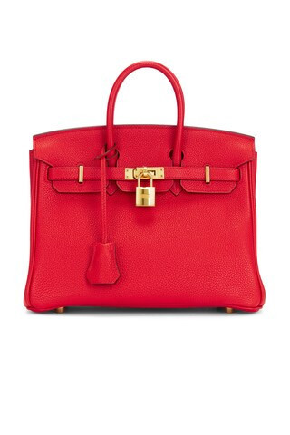 Hermes Togo Birkin 25 Handbag in Red | FWRD 