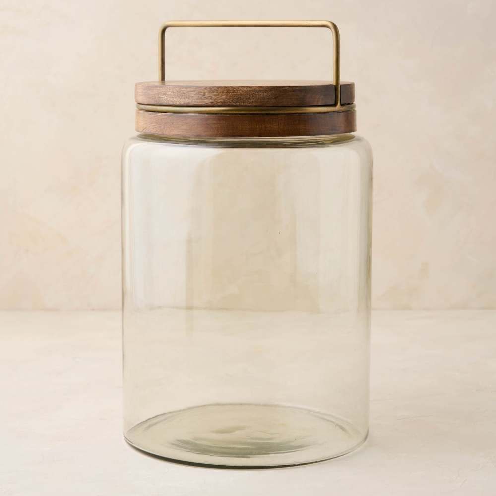Wood with Antique Brass Canister | Magnolia