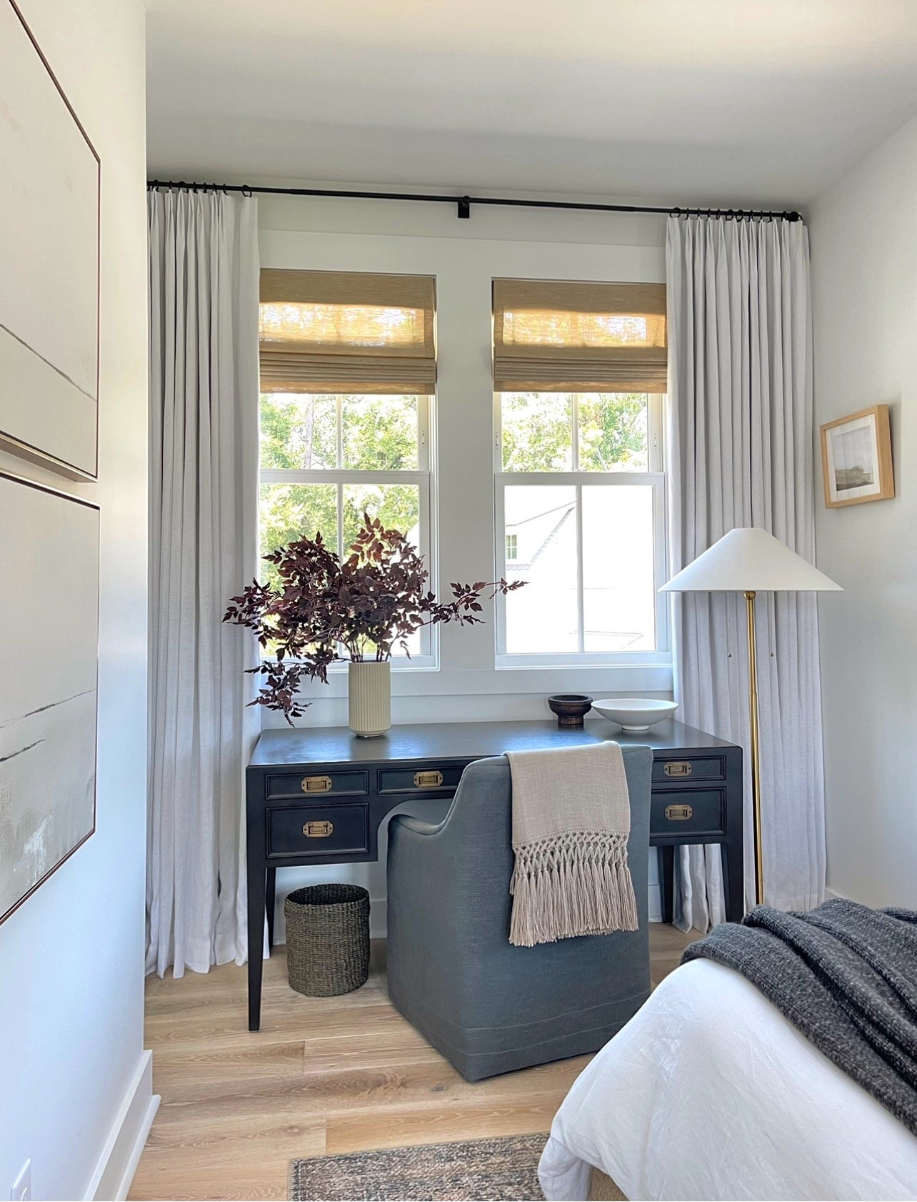 Afloral fall branches sale @ 25% off!!  

Fall faux floral, home office, guest room, black desk, white curtains, two pages, office chair with casters 

#LTKSeasonal #LTKHome #LTKSaleAlert