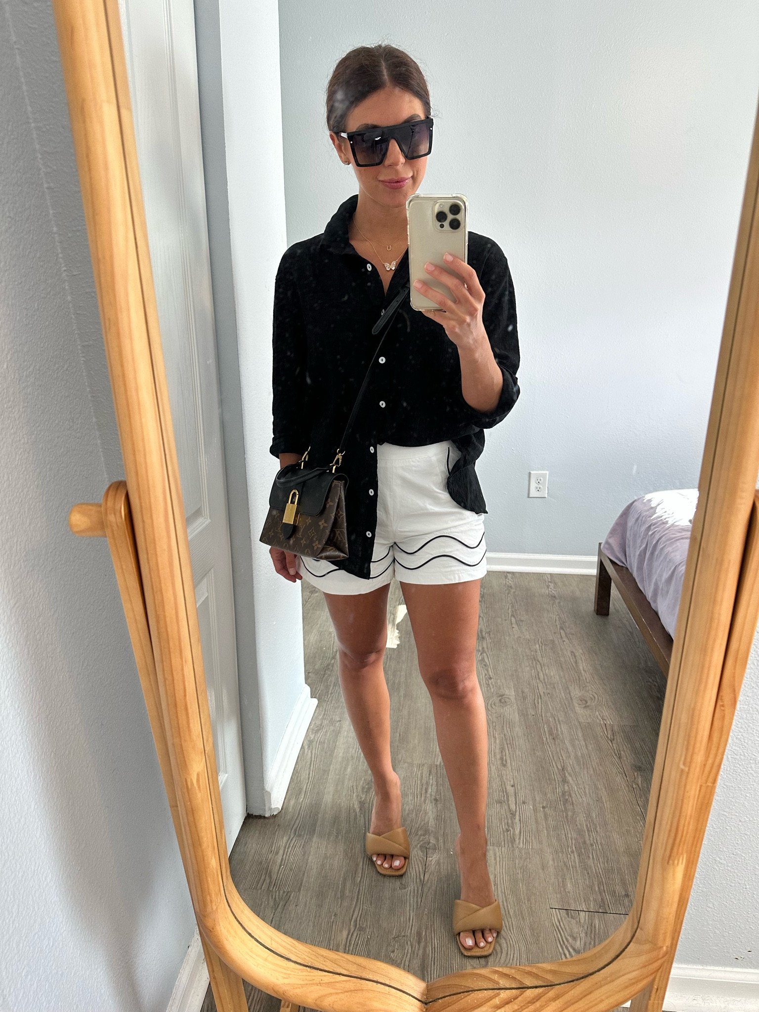 Petite queens: wearing a shoe close to your skin color without any ankle strap will elongate your legs! Doing a half tuck on an oversized button down prevents you from being lost in the volume of material! 

#LTKunder100 #LTKstyletip #LTKshoecrush