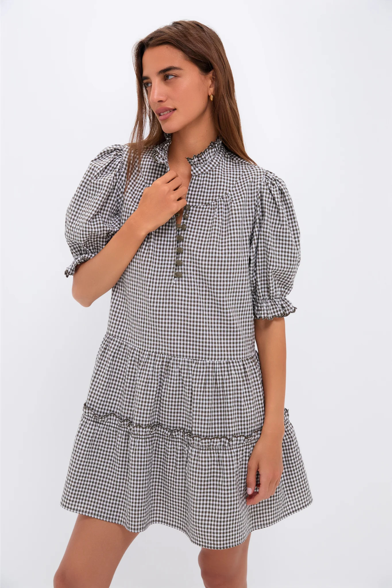 Green Gingham Mini Selena Dress | Tuckernuck (US)