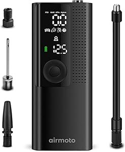 Airmoto Tire Inflator Portable Air Compressor/Pump for Car Tires w/Digital Tire Pressure Gauge - ... | Amazon (US)