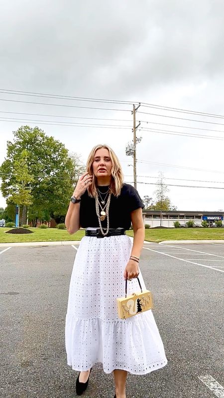 Casual #ootd in the Starbucks parking lot with my phone propped up on my hatch ☠️☠️☠️☠️ you all need this skirt! $21 comes in 3 colors and perfect for summer! 

#LTKstyletip #LTKfindsunder100 #LTKfindsunder50