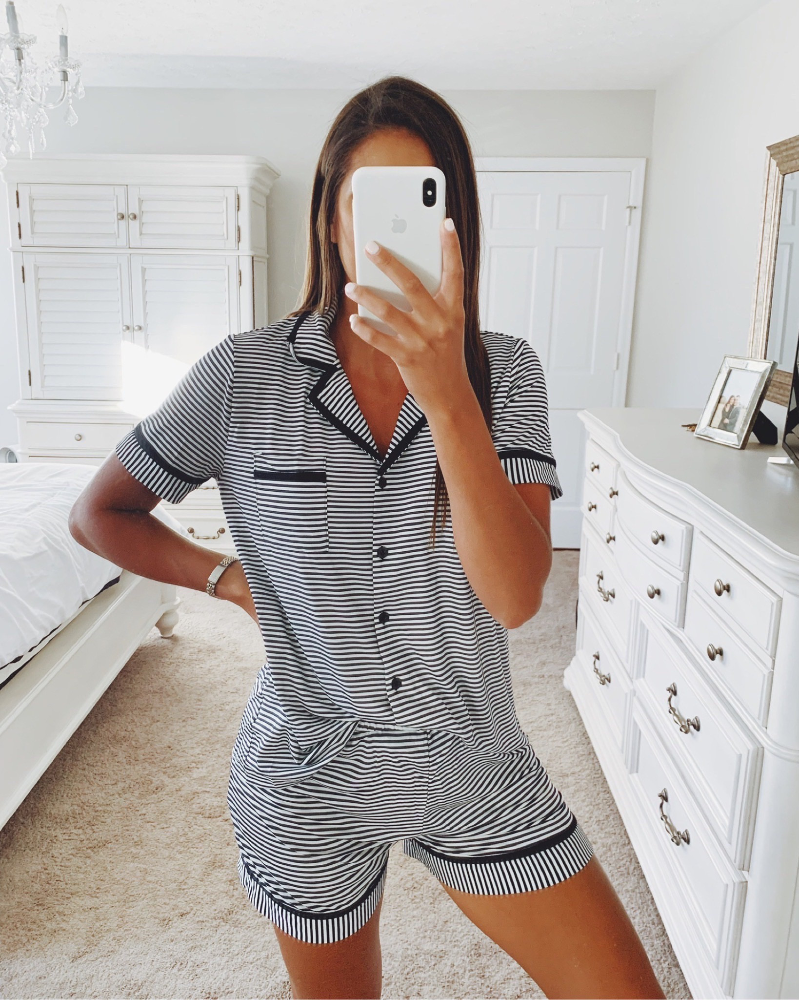 SNOW TOUCH Women's Button-Up Pajama Set – Short Sleeve, Notch Collar, Soft EcoVero Fabric, Comfy PJS - View #2