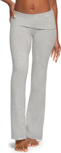 Stretch Cotton Jersey Foldover Pants | Nordstrom