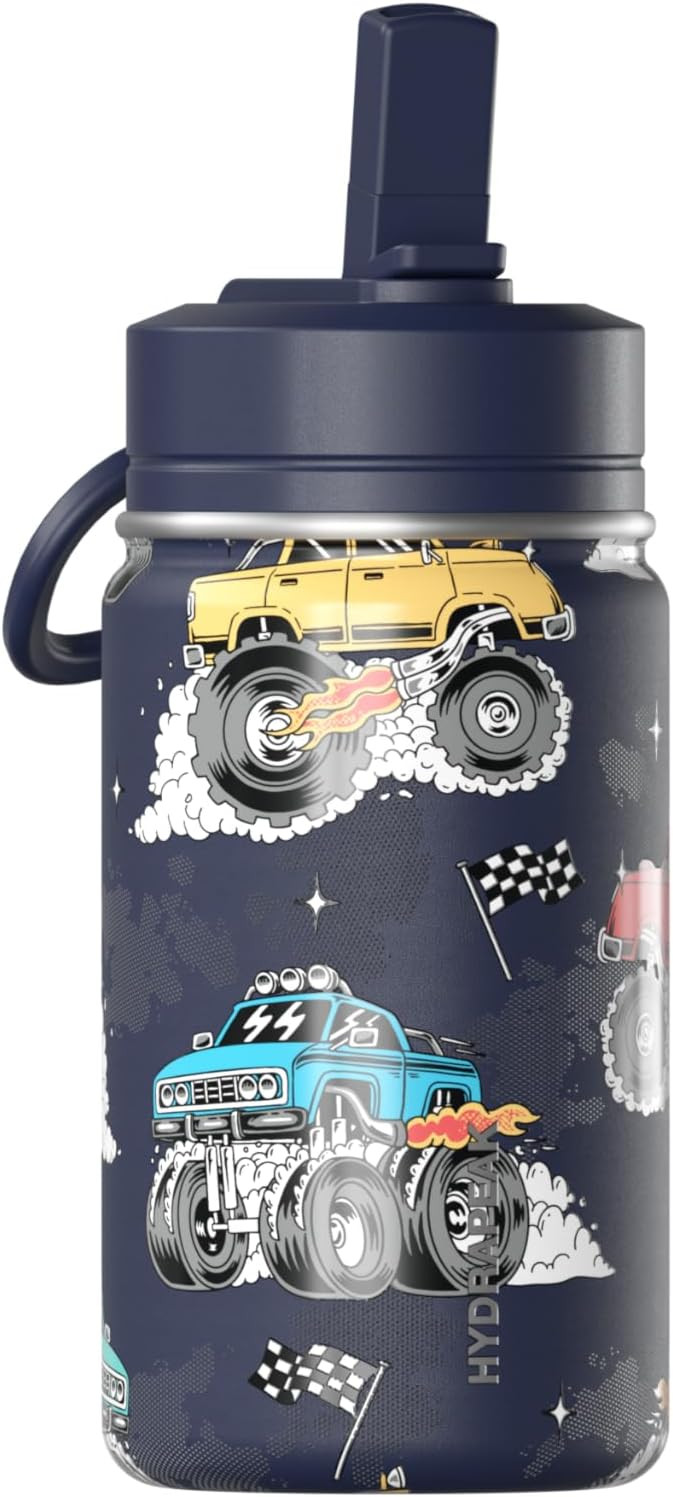 Hydrapeak Mini 14oz Fun Sticker Print Water Bottle with Straw Lid, Stainless Steel Double Wall In... | Amazon (US)