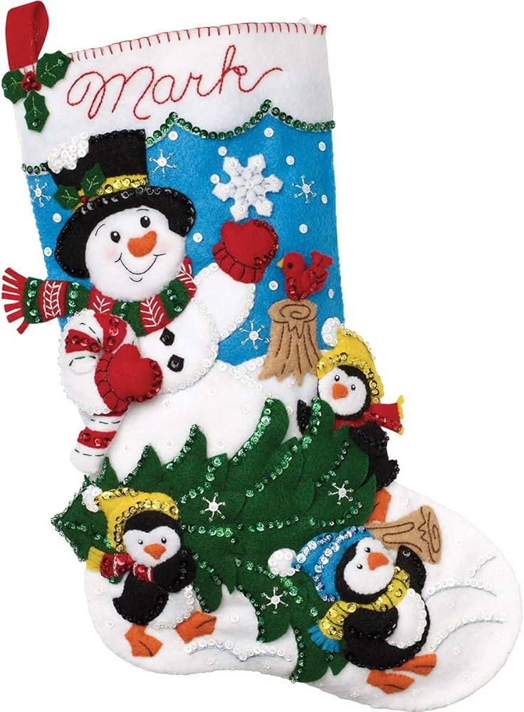 Bucilla Felt Applique 18" Stocking Making Kit, The Perfect Tree, Perfect for DIY Arts and Crafts,... | Amazon (US)