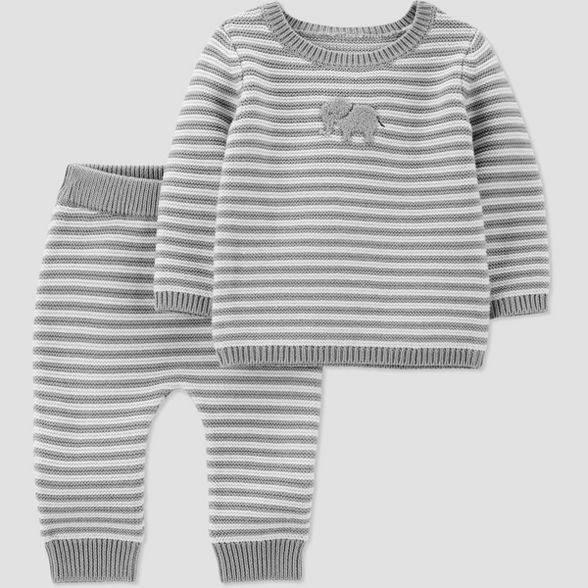 Baby Elephant Sweater Top & Bottom Set - Just One You® made by carter's White/Gray | Target