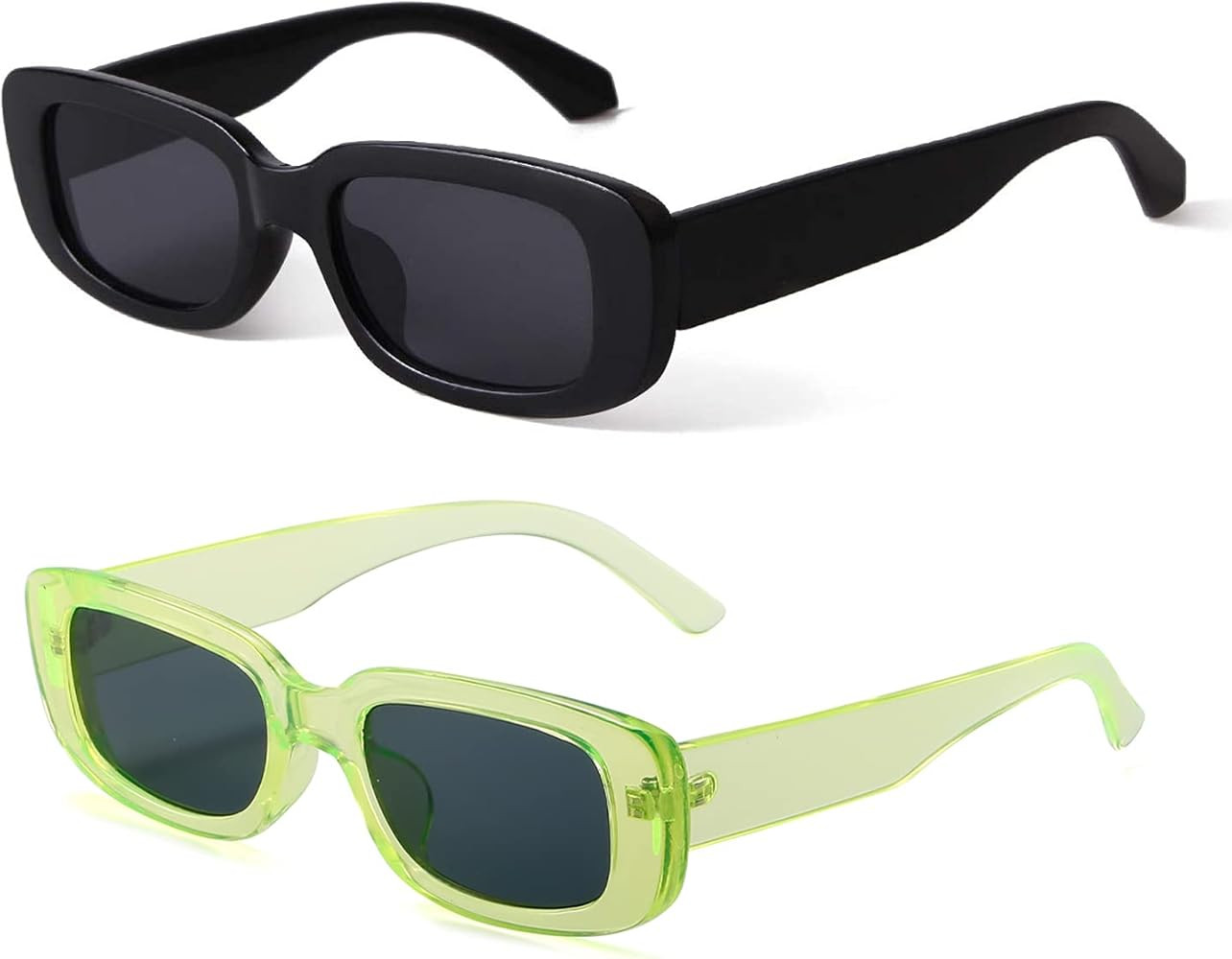 BUTABY Rectangle Sunglasses for Women Retro Driving Glasses 90’s Vintage Fashion Narrow Square Frame | Amazon (US)