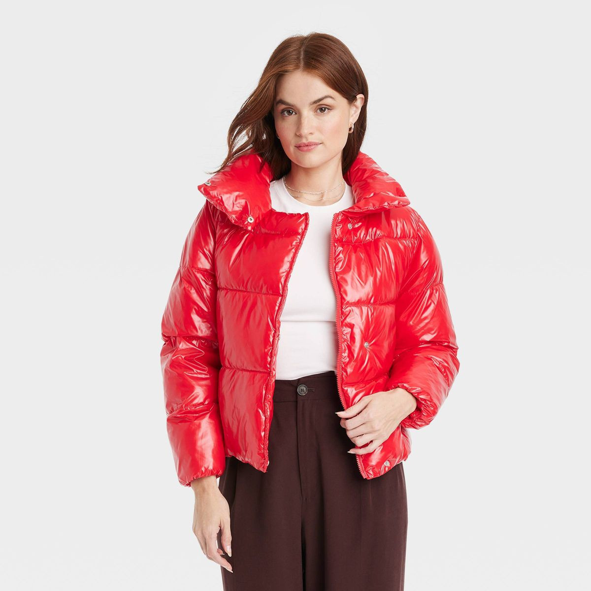 Women's Short Relaxed Puffer Jacket - A New Day™ | Target