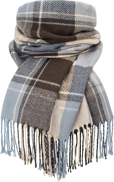 Winter Scarf for Women Long Plaid Scarves Ladies Gifts | Amazon (US)