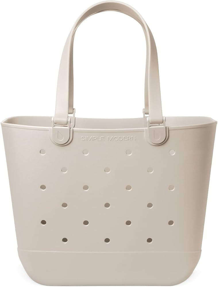 Simple Modern Extra-Large Beach Bag | Waterproof Getaway Rubber Tote with Zipper Pocket for Trave... | Amazon (US)