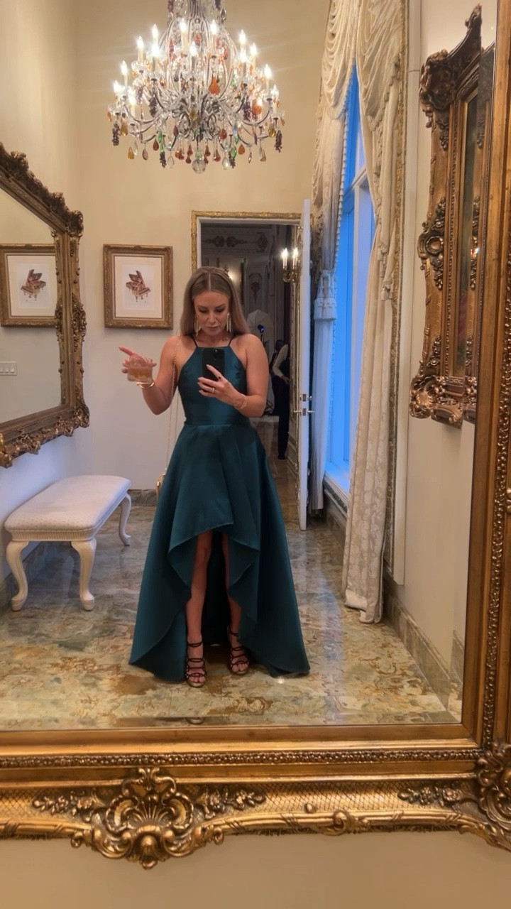 Gala dress 🤍 wearing size small. Larger chested ladies size up. 

Green dress / wedding guest dress / black tie dress 

#LTKstyletip #LTKFind #LTKunder100