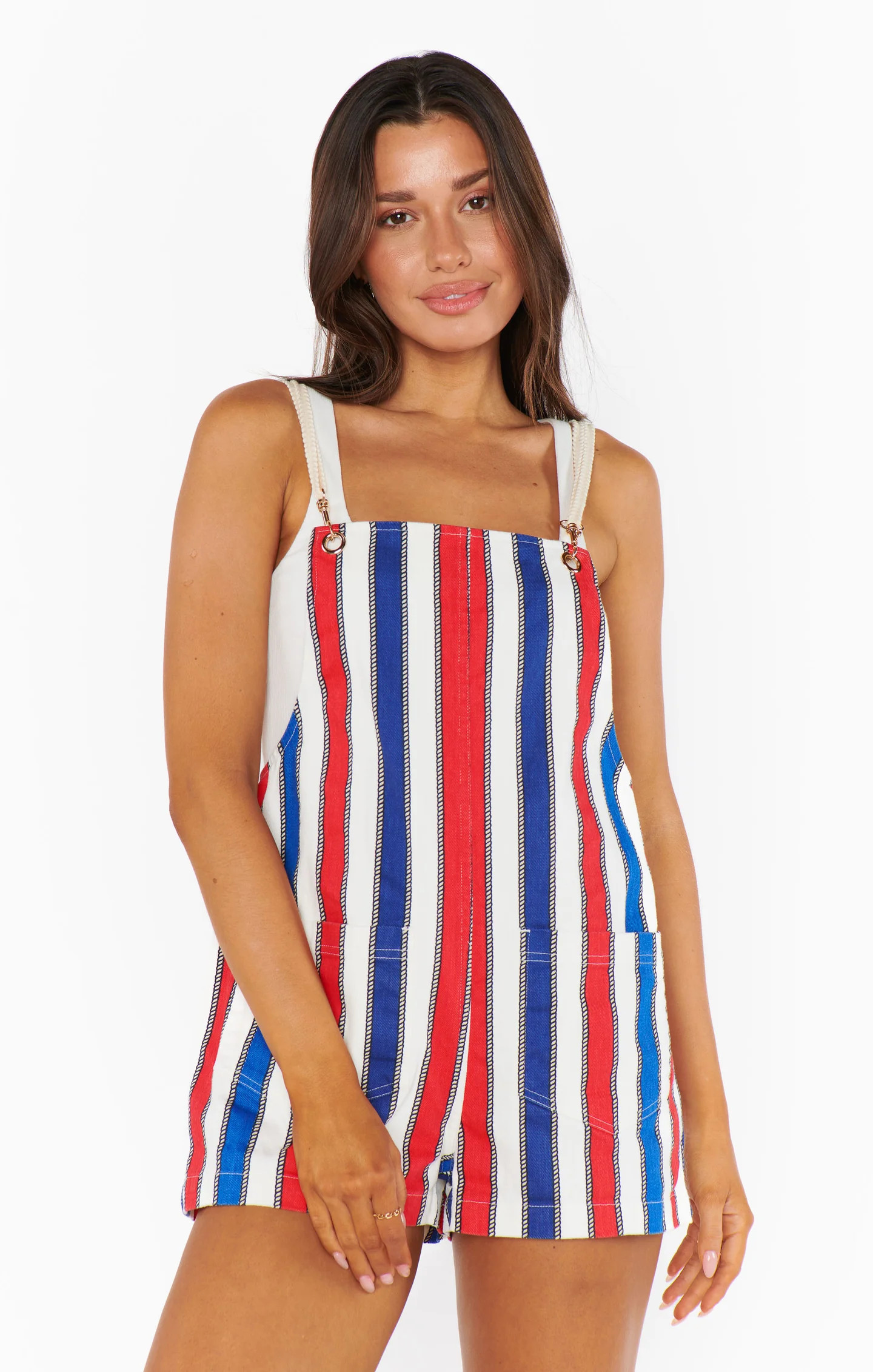 Trude Romper ~ Yacht Club Stripe Denim | Show Me Your Mumu