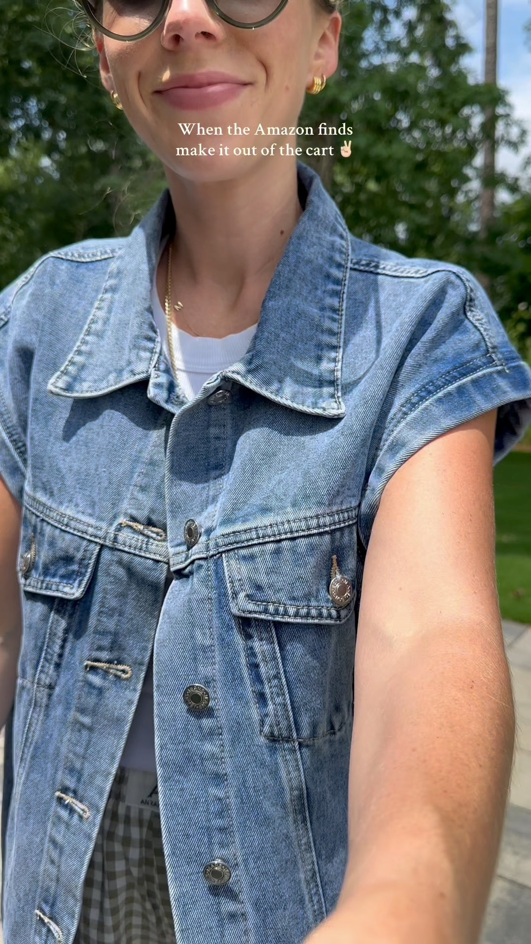 Amazon shorts, denim vest, and mesh flats are a win! 

#LTKFindsUnder50 #LTKSeasonal