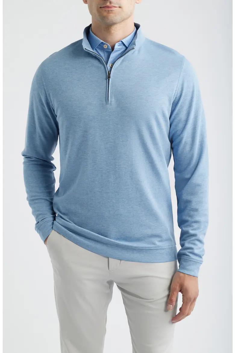 Comfort Interlock Organic Cotton Blend Quarter Zip Pullover (Men) | Nordstrom | Nordstrom