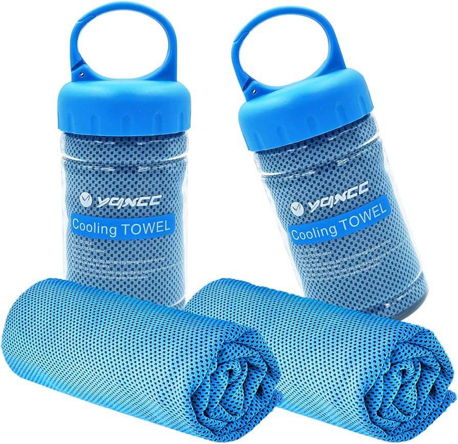 YQXCC Cooling Towel | 2 Pack 47"x12" | Ice Cool for Neck | Soft Breathable Microfiber Chilly | fo... | Amazon (US)