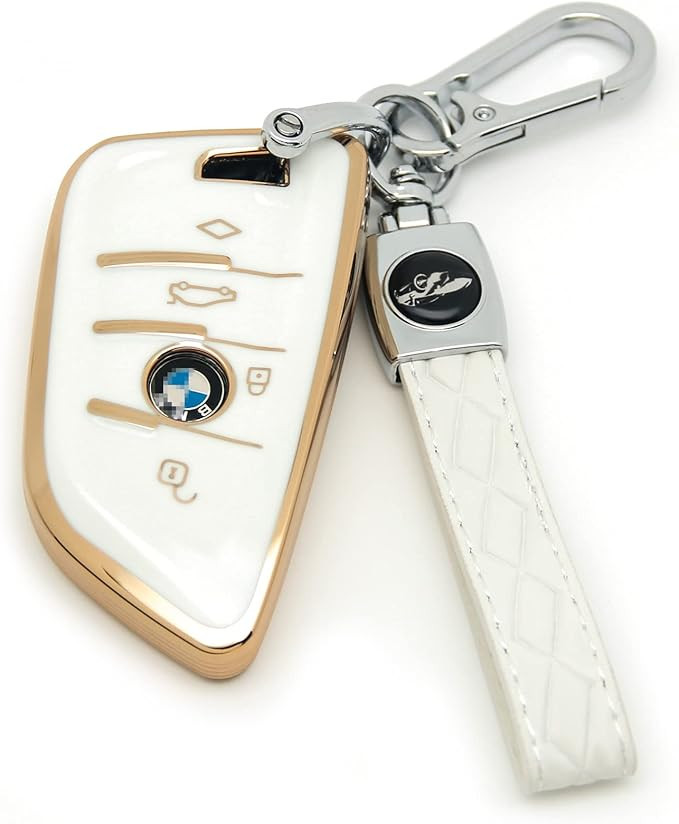 BAIMICE compatible For bmw Key Fob Cover.Advanced soft TPU key case keychain is compatible with B... | Amazon (US)